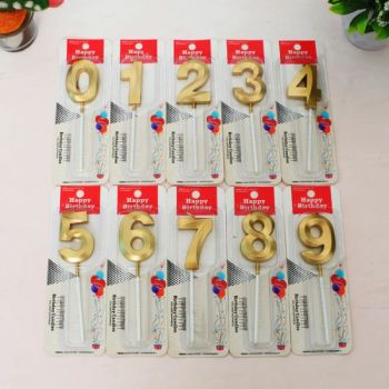 Festival Celebration Supplies Cake Gold Number Shaped Birthday Candles Party Supplies - Market Union Co. Ltd. - China