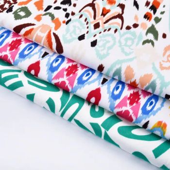 Medium Weight Soft Printed Polyester Spandex Woven Fabrics for Dress - Shaoxing Ivan Textile & Garment Co., Ltd. - China