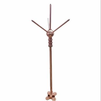 Copper Lighting Arrestors Rated Voltage 11 kV Air Rod Height standard Survival Wind Speed standard Base Plate Thickness - Hasti Electricals - India