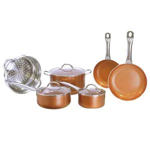 10PCS Aluminum Cookware Pots and Pans for Home Cooking Set Model NO. OT22046 Origin Zhejiang, China Package Gross Weight - Wenzhou Cathylin International Trade Co., Ltd. - China