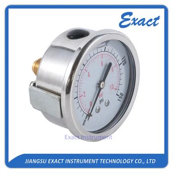 Liquid Filled Pressure Gauge-Panel Mount Pressure Gauge-with U-Clamp - Jiangsu Exact Instrument Technology Co., Ltd. - China