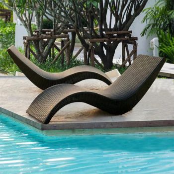 Outdoor Rattan Chaise Lounge Furniture Set MOQ 1 Set Folded No Condition New Mail Packing Y Color Optional Model NO. - Foshan Ocean Furniture Co., Ltd. - China