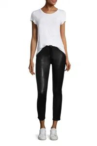 Factory OEM Custom Women Leather Pants Clothes Fashion Black PU Skinny Trousers - Guangzhou Jingsheng Garment Co., Ltd. - China