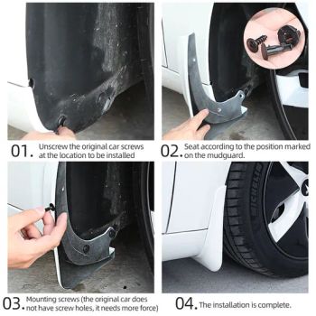 High Quality Practical Car Fender Motorcycle Original Fenders 4PCS Set of Car Mudguard for Tesla Model Y Fender Car Accessories - Shenzhen Gluheit Technology - China