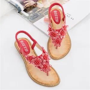 New Fashion Versatile Hand - Made Floral Toe - Toe Flip-Flops Female Sandals - Jinjiang Jiaxing Import and Export Co., Ltd. - China