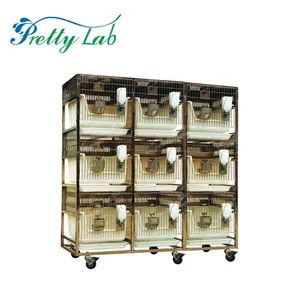 Laboratory Stainless Steel Animal Rabbit Breeding Cages with Rack Shelf Feeding Bottle - Shanghai Pretty Industries Co., Ltd. - China