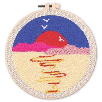 Punch Needle Embroidery Kit with Plastic Hoop (20X20cm) Includes Wool Felting for Creativity in Sewing & Weaving Toys - Ningbo Hardwork Art & Craft Co., Ltd. - China