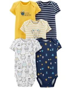 Organic Cotton Baby Boy Bodysuit MOQ 500PCS Color White Type Romper Origin China Style Casual Gender Unisex Model NO. CB002 - Suzhou Angels Co., Ltd. - China
