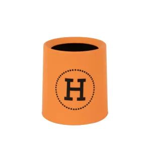 Orange Circular Plastic Desktop Trash Can with Patterns and Sleeves Dustbin - Taizhou Wangting Plastic Spring Co., Ltd - China