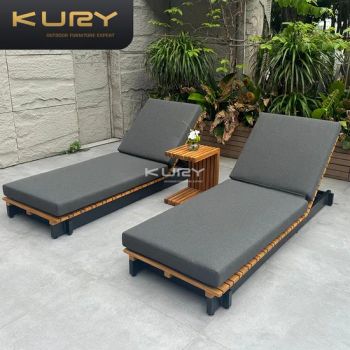 Luxury Sun Lounge Outdoor Patio Pool Chaise Wooden Recliners Teak Beach Chair - Foshan Shunde Gaoang Furniture Industry Co., Ltd. - China