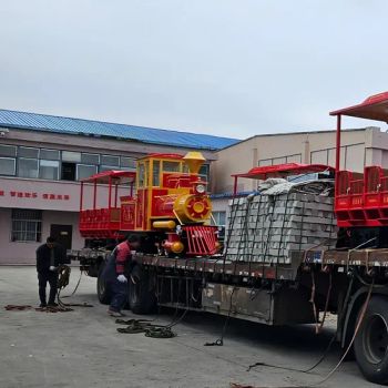 Fixed-Track 36-Seat Joyful Sightseeing Train/Theme Park Train/Steam Train - Lianyungang Hanmei Amusement Equipment Co., Ltd. - China