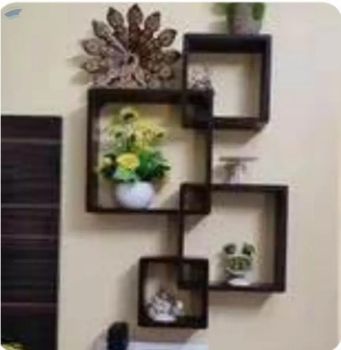 Wooden Intersecting Wall Shelves, A -  Arc International  - India