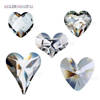 Crystal Heart Shaped Suncatcher 42.45.52.55.68mm Clear Hanging Chandelier Pendant Beads for Jewelry Making and Dly Home Window Decor - Pujiang Haitai Crystal Lighting Co., Ltd - China