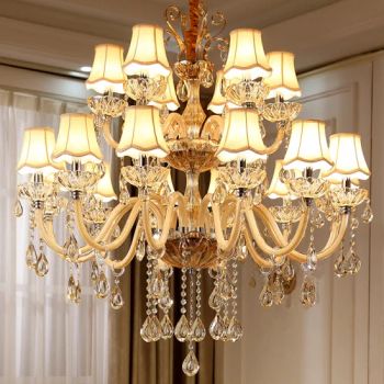 Modern Crystal Chandelier Lighting Fixtures with Lamshade (WH-CY-05) - Shenzhen Well House Lighting Co.,Ltd - China