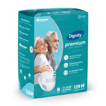 Adult Diapers Target Users Men & Women Fit Type Adjustable Tabs Inner Layer Texture Soft Absorption Technology - Romsons Group India - India