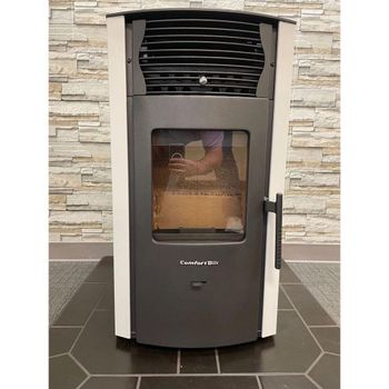 Wood Pellet Stove HP50S-White 2,200 sq. ft. Pellet Stove with a 47-lb Hopper in White – product photo, Top Quality Products