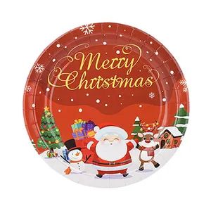 Hot Sale Fashion Round Holiday Disposable Christmas Paper Plates - Ningbo Multi Channel Co., Ltd. - China