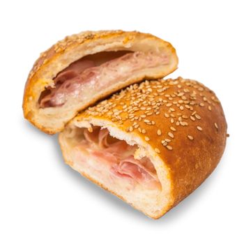 High quality sicilian streetfood from sicily handmade precooked calzone with ham and mozzarella cheese 180g - Sicilyaddict srl - Italy