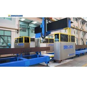 CNC H Beam Fiber Laser Drilling Cutting Machine for Steel Construction - Wuxi Zhouxiang Complete Set of Welding Equipment Co., Ltd. - China