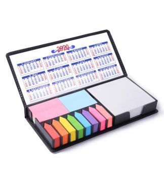 Custom Logo Memo Sticker Set, Leather Cover Note Pad with Calendar, Promotion Gift Note Pad - GOOD IDEA PROMOTION LIMITED - China