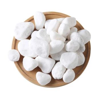 Natural White Tumbled Pebble Crushed Marble Stone Landscaping Decor Stone - Lingshou Chuangwei Mineral Products Processing Factory - China