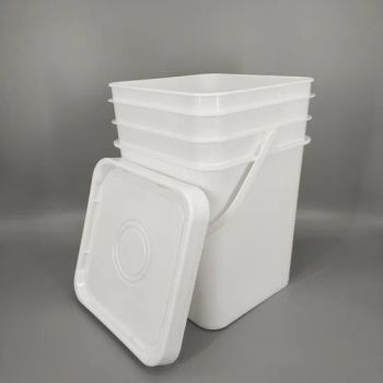 Custom 5L-20L Square PP Plastic Bucket Fastener Lid Fast-Compatibility Water Paint Food Packaging Storage Drums Pails Barrels Square Buckets - Wuxi Bright Packing Co., Ltd. - China