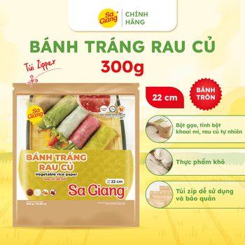 RICE PAPER Size 22 cm Shelf Life 24 Month Brand Name Sa Giang Manufacturer Sa Giang Packaging 340G/BAG x 44BAG/CTN Width Options 16cm, 19cm, 22cm - Sa Giang - Vietnam