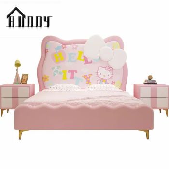 Cartoon Bed Kids Furniture Children Bedroom Kitty Girl's Bed - FOSHAN BUDDYHOME HOUSEWARE CO., LTD. - China