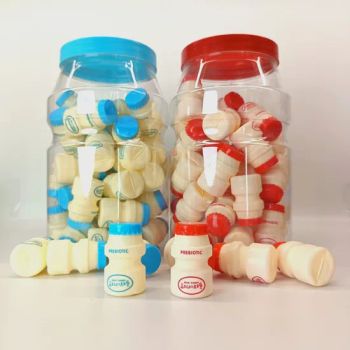 More Than One Flavour of Milk Bottle Shaped Pressed Hard Candy - Guangdong Haijiawang Food Co., Ltd. - China