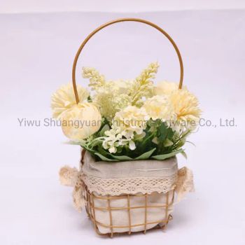 Home Decor Artificial Chrysanthemum Flower in Pot Party Holiday Decoration False Blossom Bonsai - Yiwu Shuangyuan Christmas Artware Co., Ltd. - China