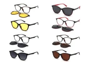 Clip-on Sunglasses Gafas Con Clip on Magntico Magnetic Magnifying Glasses Tr90 Eyeglasses Frames for Women - Wenzhou Readsun Optical Co., Ltd. - China
