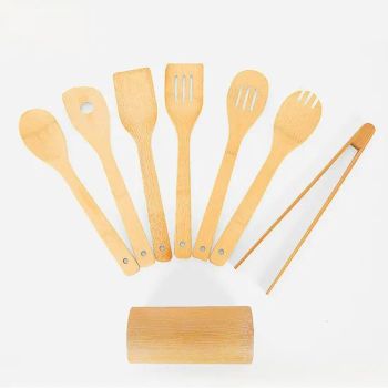 Bamboo Non-Stick Spatula Soup Spoon Frying Shovel Salad Strainer Unpainted Kitchen Tools Long Handle Cooking Shovel Spoon Baking Set - Yunnan Hanyang Bamboo Crafts Co., Ltd. - China