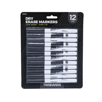 High Quality 12PCS Black Whiteboard Pen Fine Tip Dry Erase Marker Office Stationery - Ningbo Cicor Stationery Co., Ltd. - China