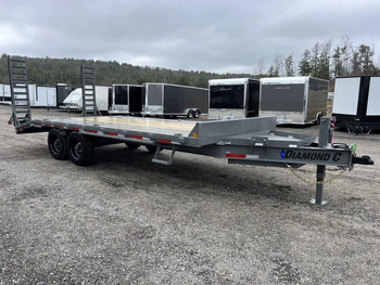 2024 Diamond C 8.5×20 20K Deckover Equipment Trailer w/ 72” Flip-Knee Ramps - senesie mfg llc - United States