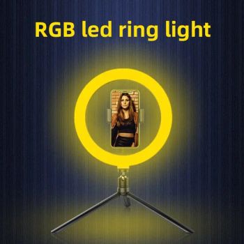 LED Dimmable Desktop Beauty Selfie Light RGB 10inch 3000-6500K 8W 80CRI USB 96PCS Black - Guangdong Fengshang Intelligent Optoelectronics Co., Ltd. - China