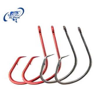 Alpha Hot Sale Red Black 7381 Sport Circle Fish Hooks 1#-6# 1/0#-10/0# Saltwater Strong Carbon Steel - WEIHAI ALPHA INNOVATION PTY LTD. - China