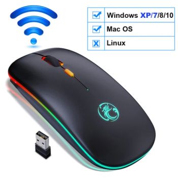 Wireless Mouse Bluetooth RGB Mouse Rechargeable Computer Mause Silent Ergonomic LED Mice USB Optical Backlit Mouse for Laptop PC - Shenzhen Jurui Electronics Co., Ltd. - China