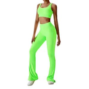 Cross-Strap Yoga Clothes Sets Quick-Dry Sports Gym Leggings Wear Suit Women Sportswear - Market Union Co. Ltd. - China