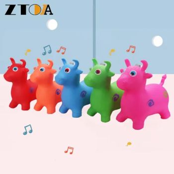 PVC Inflatable Animal Jump Toy Simple Painting Musical Cow Customized Animal - ZHEJIANG ZHIGAO SPORTING GOODS Co., LTD. - China