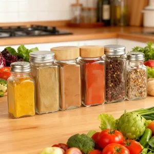 4oz Square Spice Bottle 120ml Glass Shaker Kitchen Storage Spice Container - ANHUI IDEA TECHNOLOGY CO., LTD - China