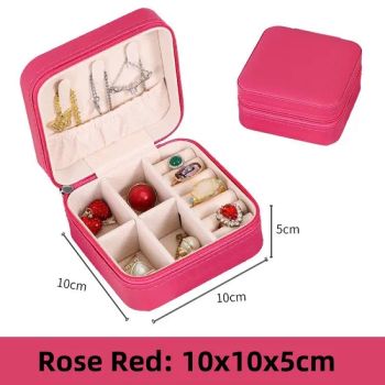 Jewelry Zipper Box Luxurious Boxes Jewelry Zipper Travel Case Simple PU Leather Earrings Jewellery Storage - Guangzhou Vitality Printing Co., Ltd - China