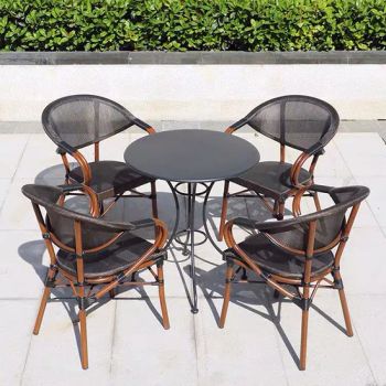 All Weather Leisure Coffee Table Four Chairs Footstools Rattan Wicker Bar Pool Furniture Sets - Foshan Dream Gate Furniture Co., Ltd. - China