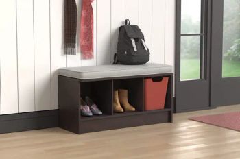 Nova Solid Wooden Living Room Furniture Grey Storage Cabinet Shoe Racks with Upholstered - Guangdong Nova Furniture Co., Limited - China