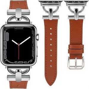 Premium Genuine Leather Watch Strap Band for Apple Watch Origin China Style Antique Use for Fitbit HS Code 91139000 Material Leather - Shenzhen JXwearable Technology Co., Ltd. - China