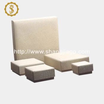 Luxury Leather Paper Velvet Beige Package Jewelry Gift Box Set - Dongguan Shangjia Gifts Packaging Co., Ltd. - China