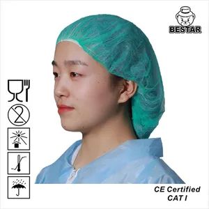 Breathable High Quality Nonwoven Polypropylene Bouffant Cap/Cap/Hairnet/Round Cap for Food Industry/Beauty Industry - Wuhan Bestar Industry Co., Ltd. - China