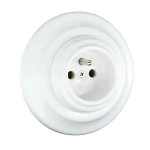 Ceramic European Flush Mounted French Wall Socket - Fuzhou Keruida Electric Porcelain And Appliance Co., Ltd. - China