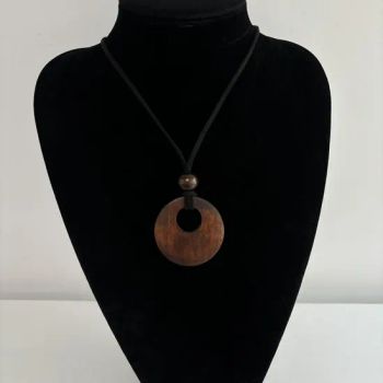 Wooden Chain Women's Retro Art Long Sweater Necklace Color Brown Style Fashion Model NO. CW2755 Usage Decoration HS Code 7117190000 - Ningbo New & Century Fashion Co., Ltd. - China
