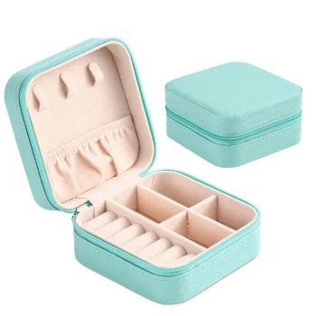 Travel Jewelry Box PU Leather Organizer Double Layer Velvet Gift Packing Portable Mini Storage Necklace Jewelry Boxes - Market Union Co. Ltd. - China
