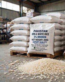 Pakistan IRRI-6 White Long Grain Rice 5% Broken - Export Quality - Pakistan Rice Mill - Pakistan